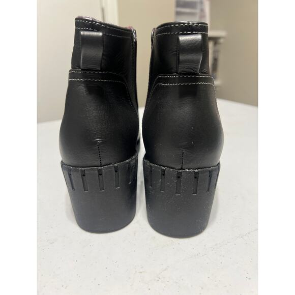 Skechers Black Wedge Lug Sole Chelsea Boots 10 - Picture 5 of 8